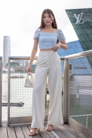 Bon Button Up Pants in Cream