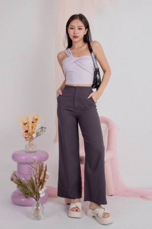 Ruki One Shoulder Knot Top in Pale Lilac