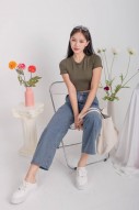 RESTOCK4: Esthel Basic Baby Tee in Olive