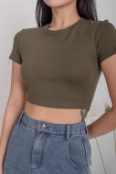 RESTOCK4: Esthel Basic Baby Tee in Olive