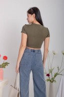 RESTOCK4: Esthel Basic Baby Tee in Olive