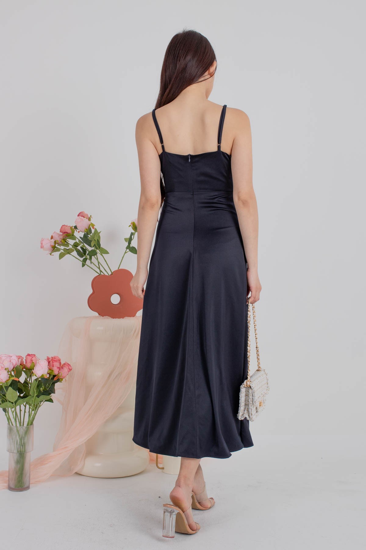 Yasplyra Knit Maxi Dress Warm Taupe Detail W Light Gre