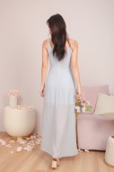 BACKORDERS5: Zoie Cowl Maxi Dress in Platinum