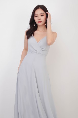 RESTOCK8: Yasmin Wrap Maxi Dress in Grey