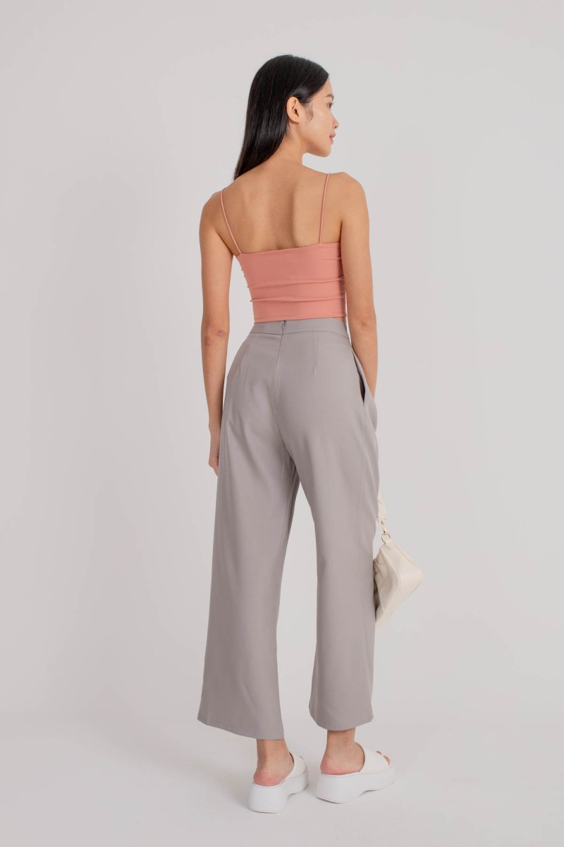 RESTOCK7: Niko Padded Basic Top in Peach