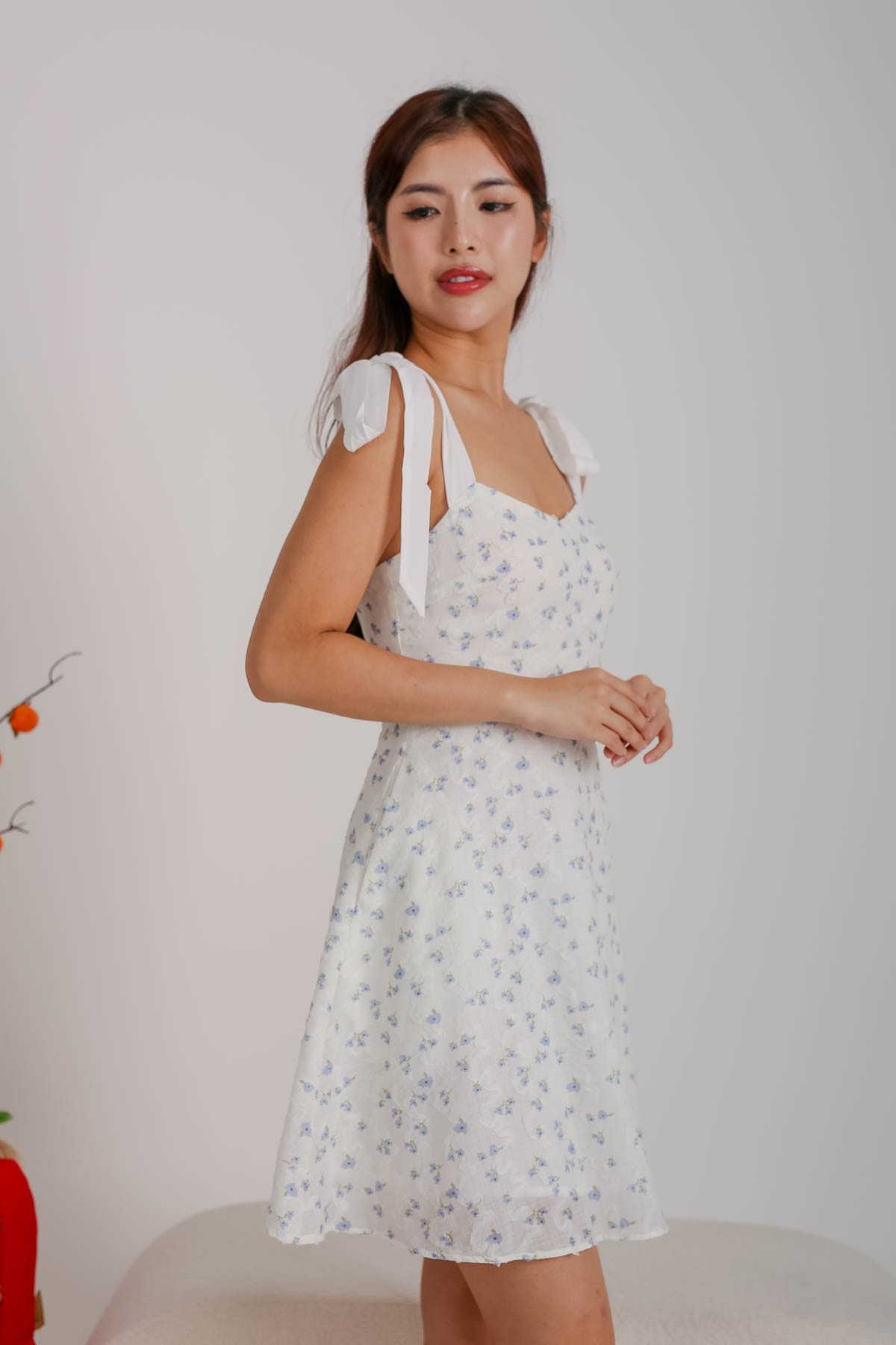 Floral Print Tie-Strap Dress