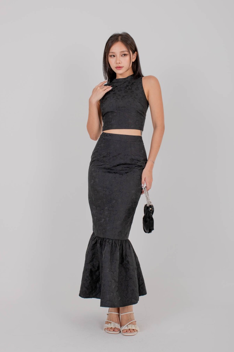 Orietta Mermaid Skirt in Black