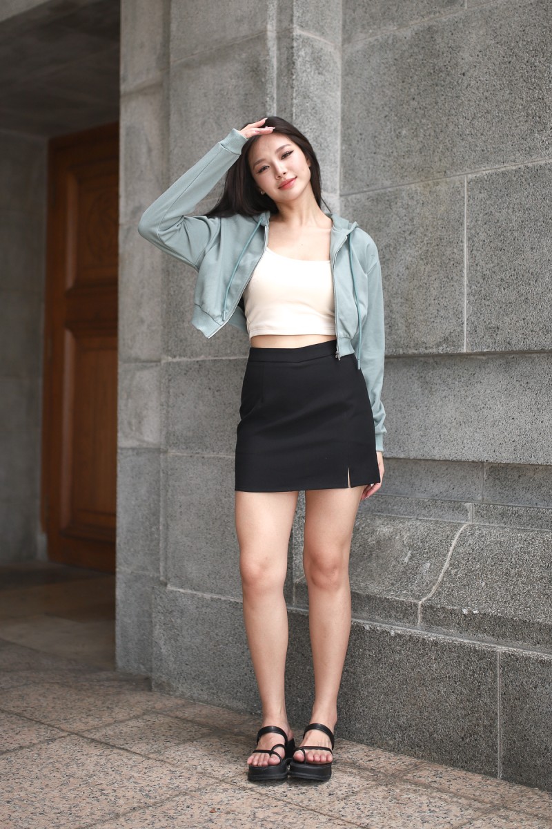Chill Out Cropped Hoodie in Seafoam