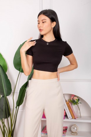 RESTOCK4: Esthel Basic Baby Tee in Black