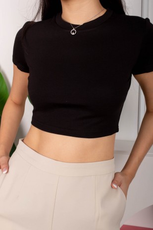 RESTOCK4: Esthel Basic Baby Tee in Black