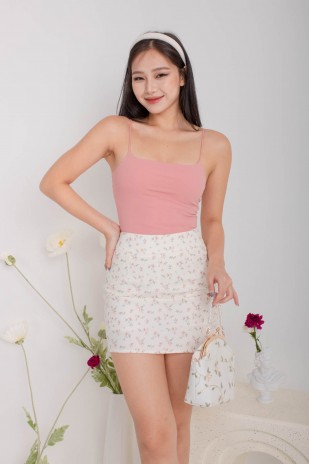 RESTOCK6: Niko Padded Basic Top in Pink