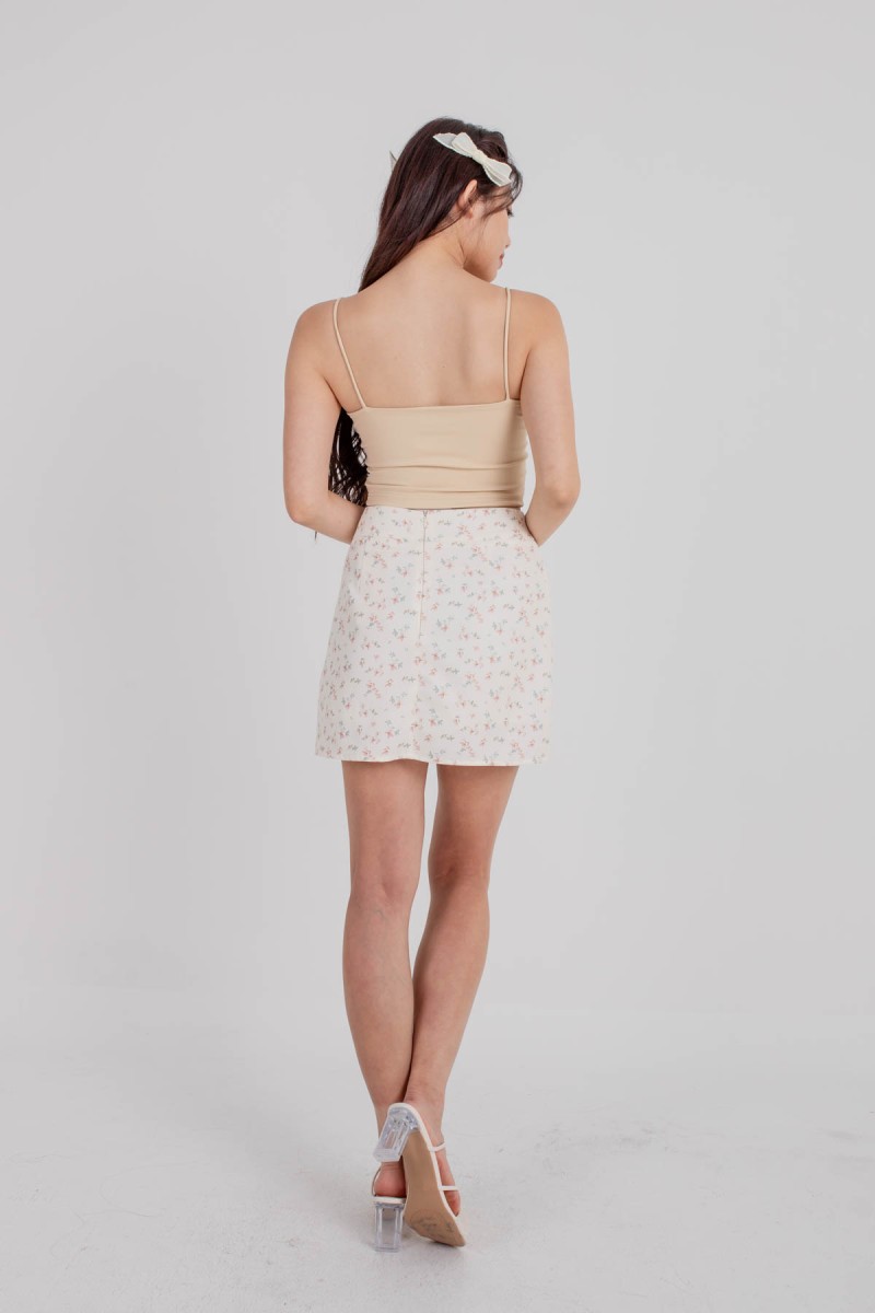 RESTOCK7: Niko Padded Basic Top in Butter