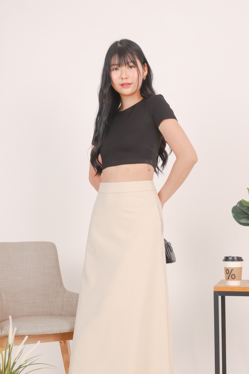 Fran A-line Skirt in Cream