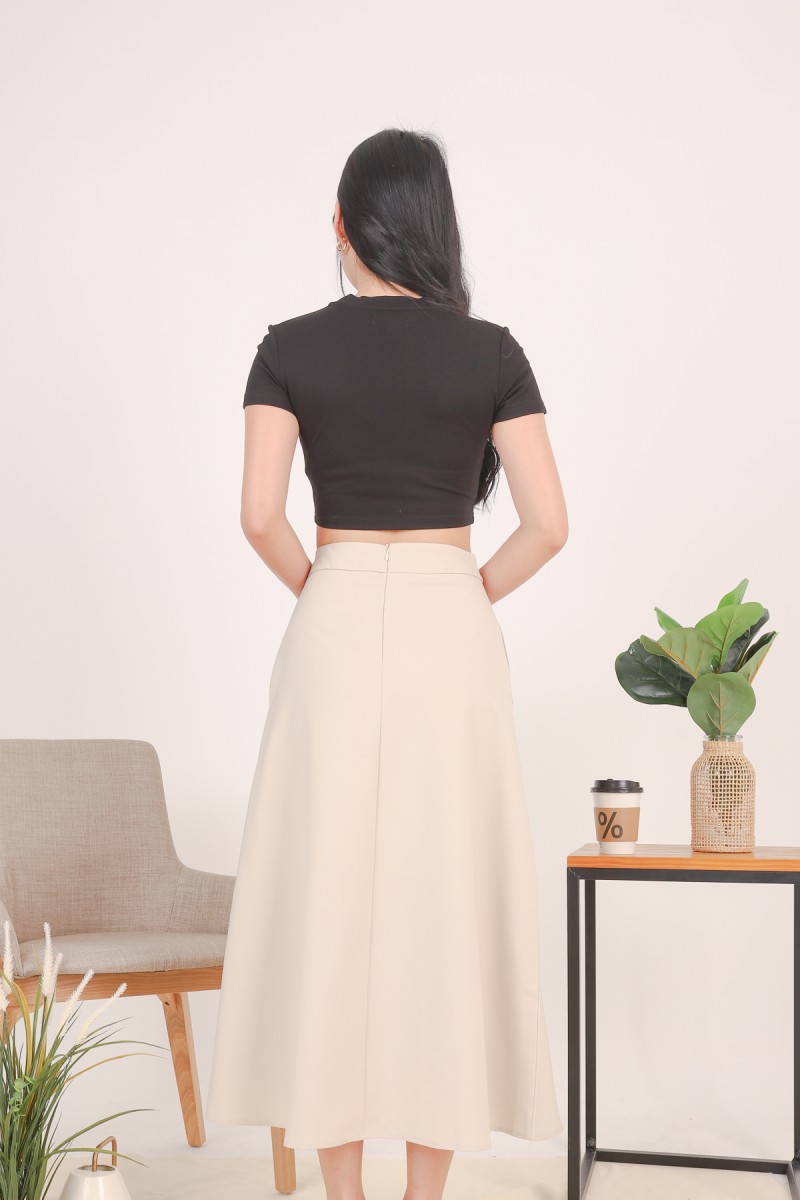 Fran A-line Skirt in Cream