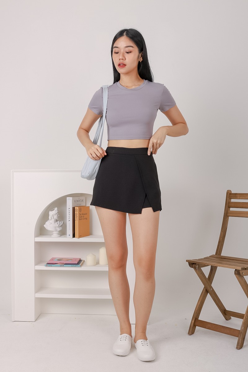 RESTOCK4: Esthel Basic Baby Tee in Slate