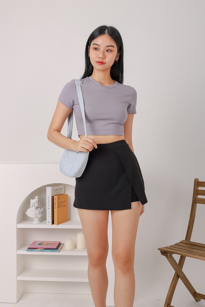 RESTOCK4: Esthel Basic Baby Tee in Slate