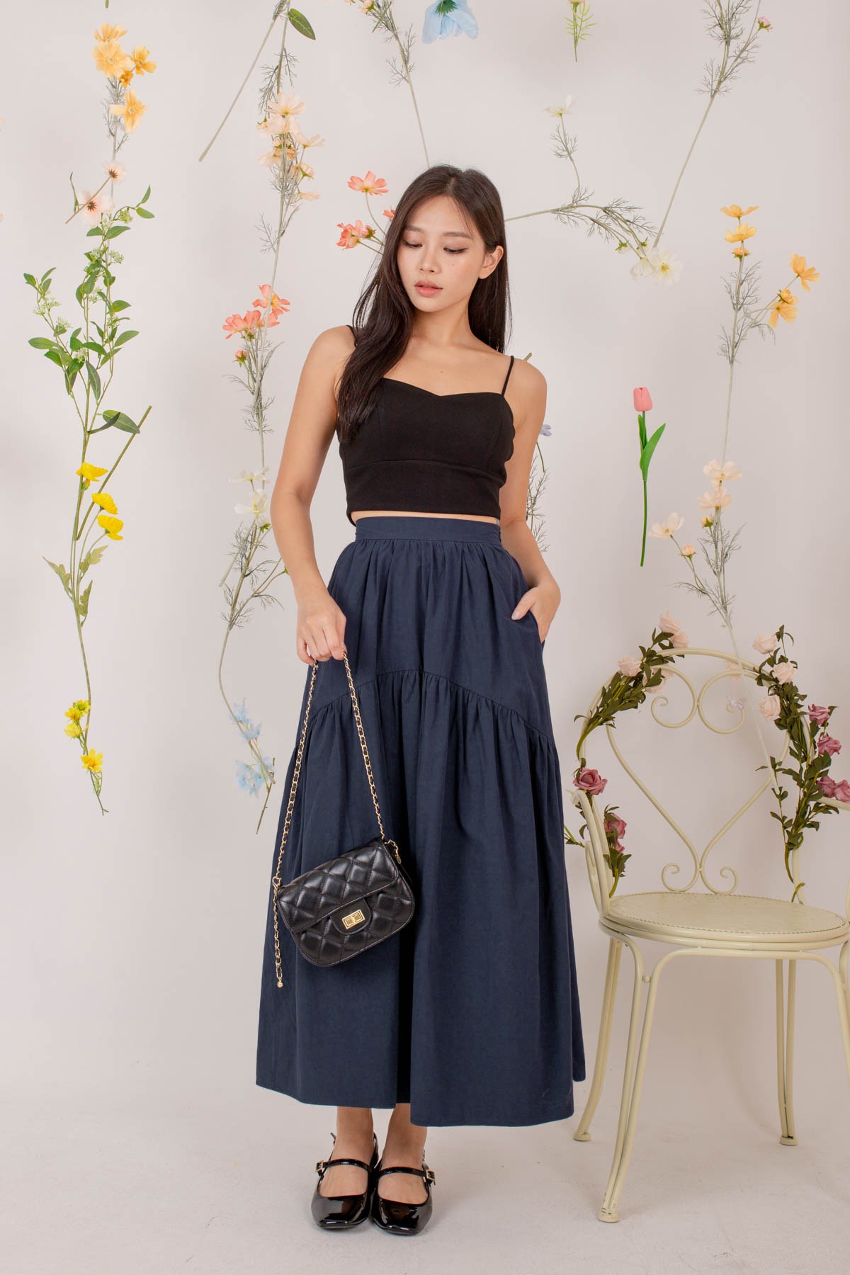 Maxi Dress Long Skirt Fashion Nova NWT Fashion Nova Black Tan Pc