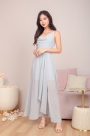 RESTOCK6: Zoie Cowl Maxi Dress in Platinum