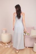 RESTOCK7: Zoie Cowl Maxi Dress in Platinum