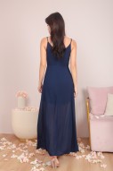 RESTOCK7: Zoie Cowl Maxi Dress in Navy