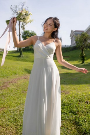 BACKORDERS13: Yasmin Wrap Maxi Dress in White