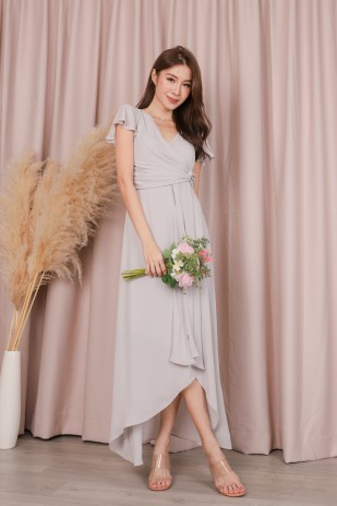 RESTOCK6: Ayless Sleeved Knot Maxi in Grey