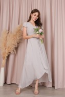 RESTOCK6: Ayless Sleeved Knot Maxi in Grey