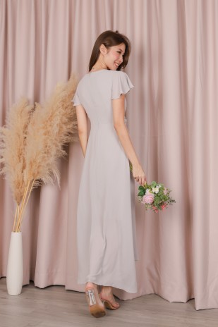 RESTOCK6: Ayless Sleeved Knot Maxi in Grey