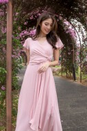 RESTOCK7: Ayless Sleeved Knot Maxi in Pink
