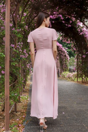 RESTOCK8: Ayless Sleeved Knot Maxi in Pink