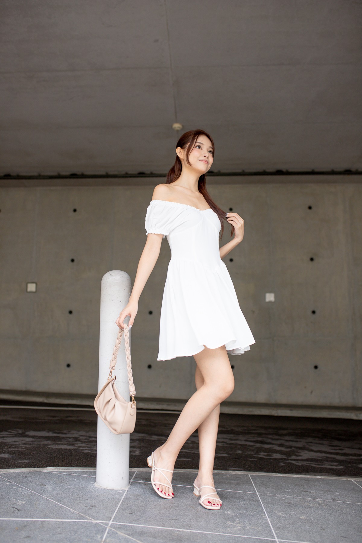 white corset babydoll dress Sky To Moon Olympia White Organza Babydoll Mini Dress - Size M