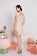 Ondie Corset Puff Dress in Cream (MY)