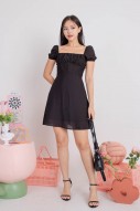 Ondie Corset Puff Dress in Black (MY)