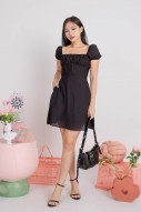 Ondie Corset Puff Dress in Black (MY)