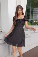 Ondie Corset Puff Dress in Black (MY)