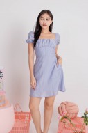 Ondie Corset Puff Dress in Blue (MY)