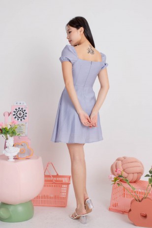 Ondie Corset Puff Dress in Blue (MY)