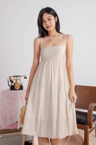 Steph Babydoll Midi Dress in Sand (MY)