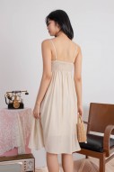 Steph Babydoll Midi Dress in Sand (MY)