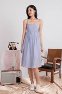 Steph Babydoll Midi Dress in Blue (MY)