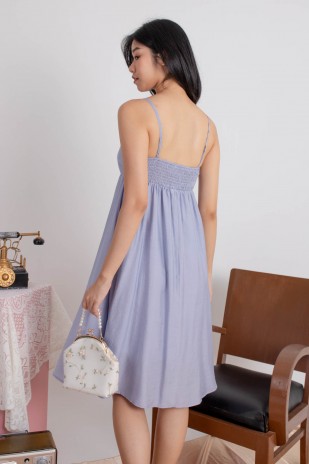 Steph Babydoll Midi Dress in Blue (MY)