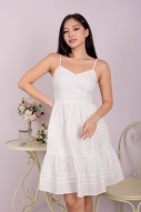 Barine Babydoll Dress in White (MY)