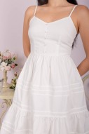 Barine Babydoll Dress in White (MY)