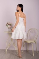 Barine Babydoll Dress in White (MY)