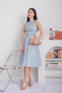 Lamont Halter Flare Dress in Blue (MY)