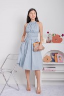 Lamont Halter Flare Dress in Blue (MY)