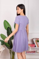 Sherya Pleated Wrap Dress in Blue (MY)