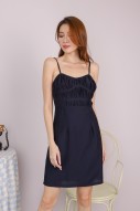 Kylo Ruched Cami Dress in Midnight (MY)