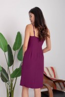 Joash Knot Midi Dress in Plum (MY)