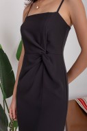 Joash Knot Midi Dress in Black (MY)